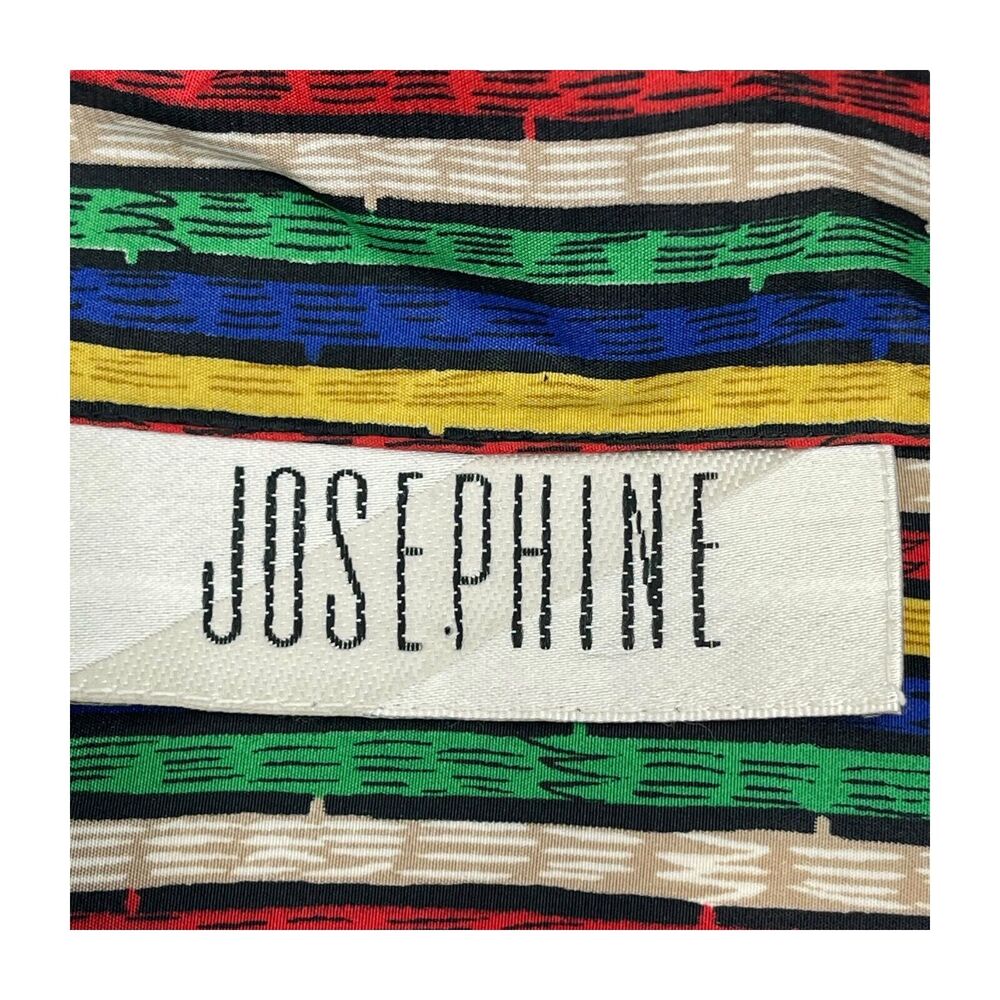 Joséphine Blouse Top Women's 10 Multicolor Striped Classic Long Sleeve Formal - Picture 2 of 8